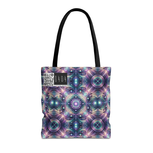 Iridescent Tech Fusion Tech-Forward Streetwear Tote Bag - 8404 Design-61