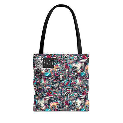 Urban Graffiti Fusion Eclectic Street Art Meets Modern Tech Culture Tote Bag - 8404 Design-50