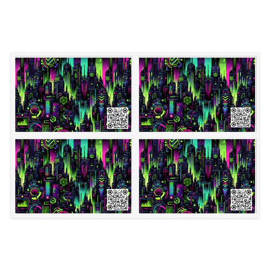 Tech Noir Graphics Futuristic Tech Aesthetics Sticker Sheets - 8404 Design-45