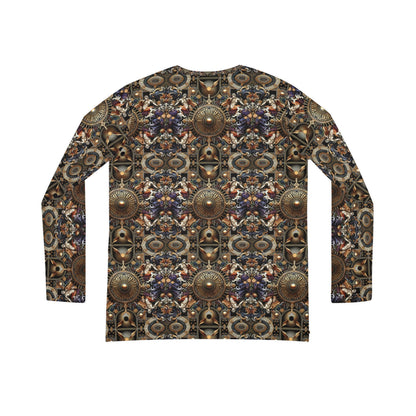 Digital Renaissance Luxurious Streetwear Inspired By Classical Art With a Modern Twist Women's Long Sleeve V-Neck Shirt - 8404 Design-55