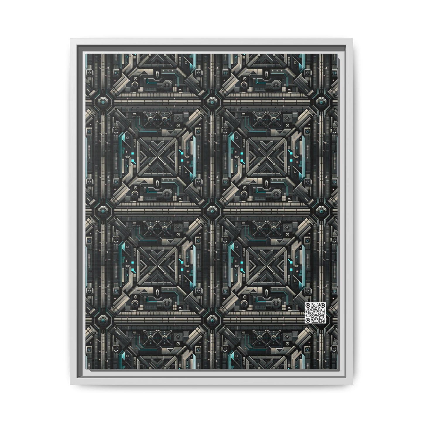 Tech Noir Futuristic Tech Aesthetic with a Dark Twist Matte Canvas, Framed (multi-color) - 8404 Design-59 A