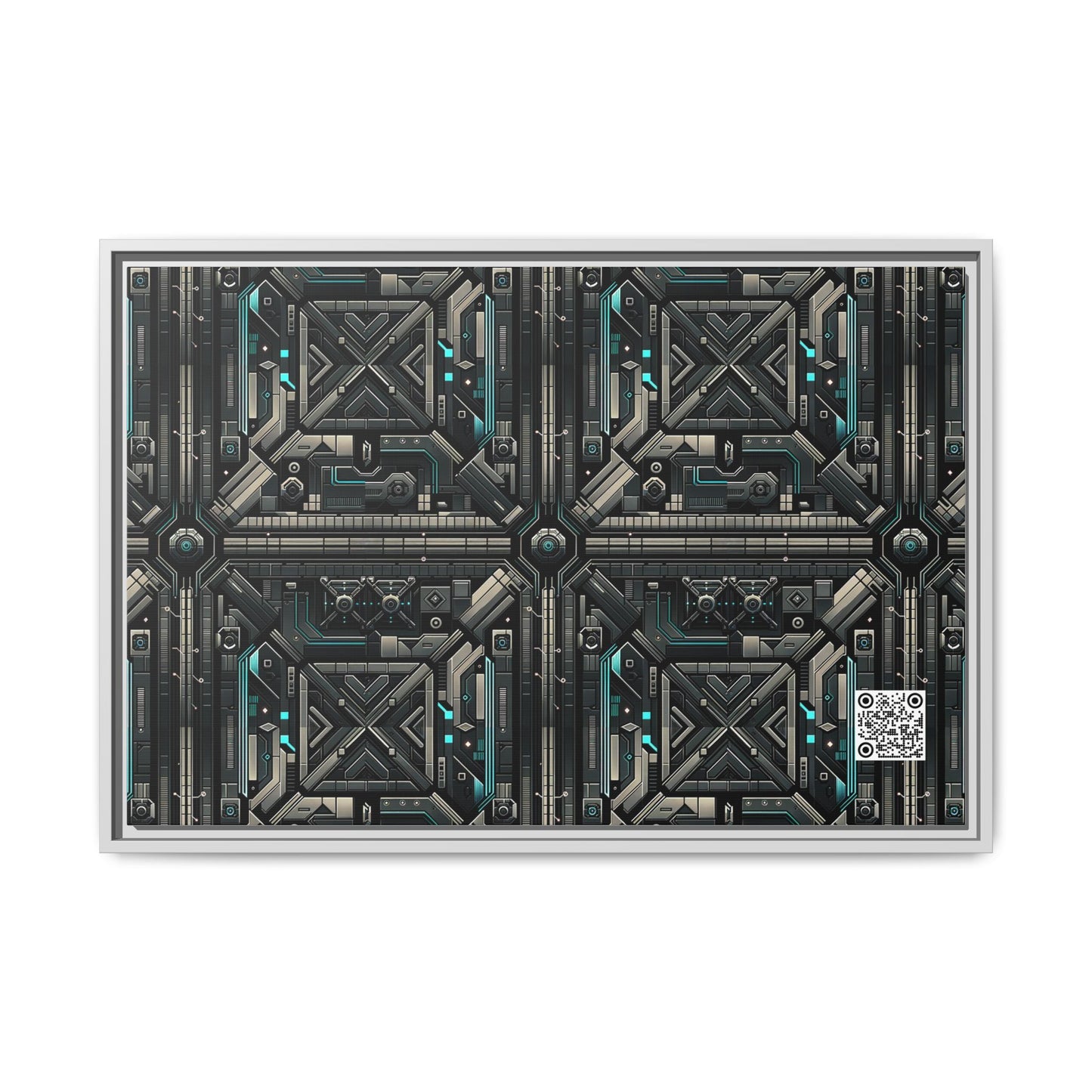 Tech Noir Futuristic Tech Aesthetic with a Dark Twist Matte Canvas, Framed (multi-color) - 8404 Design-59 A