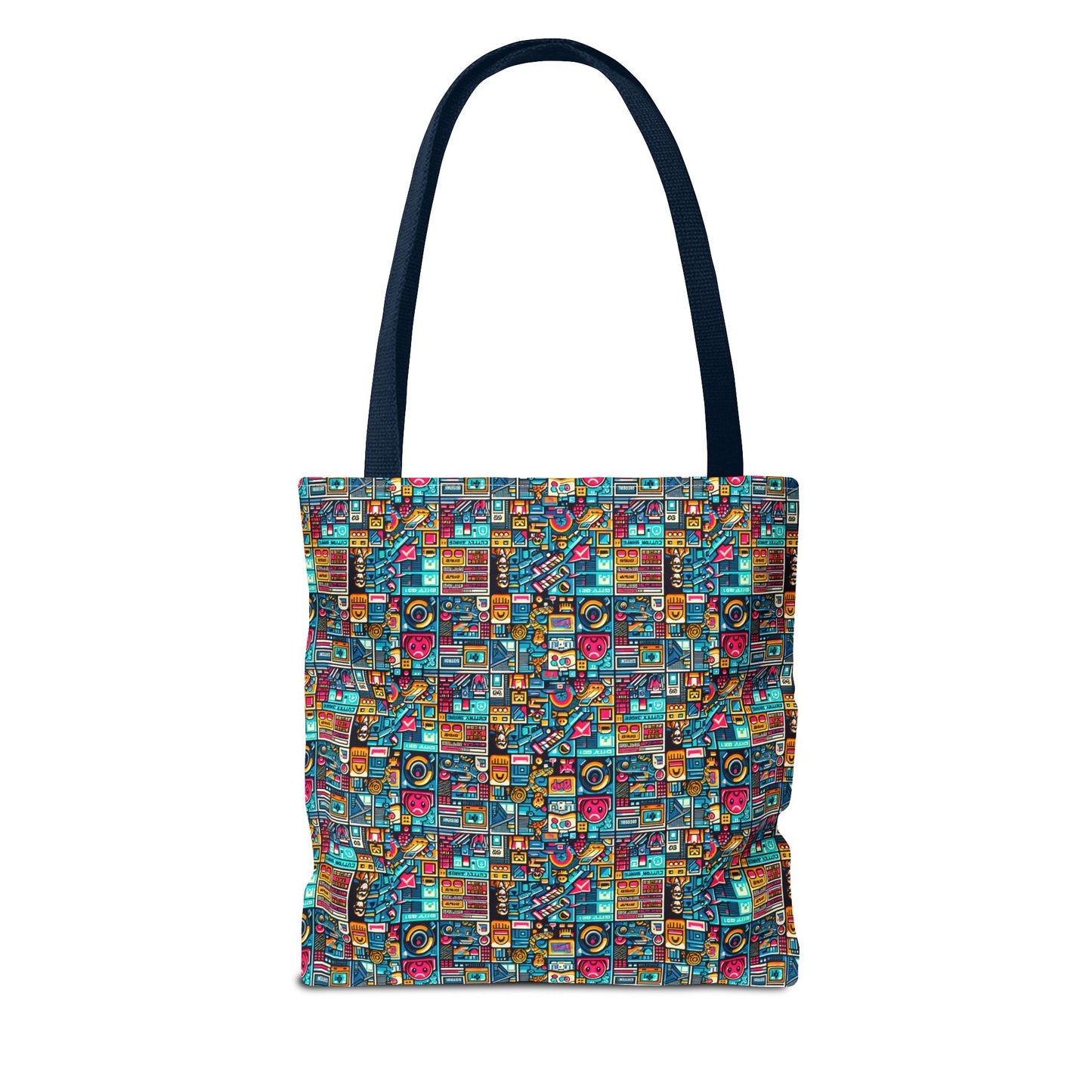 Digital Pop Culture Mashup Maximalist Pop Tote Bag - 8404 Design-47