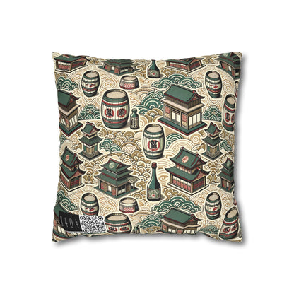 Cultural Artisanal Fusion Contemporary Cultural Elegance Spun Polyester Square Pillowcase - 8404 Design-68