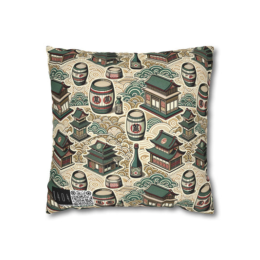 Cultural Artisanal Fusion Contemporary Cultural Elegance Spun Polyester Square Pillowcase - 8404 Design-68