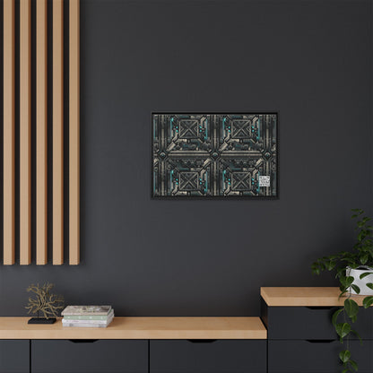 Tech Noir Futuristic Tech Aesthetic with a Dark Twist Matte Canvas, Framed (multi-color) - 8404 Design-59 A