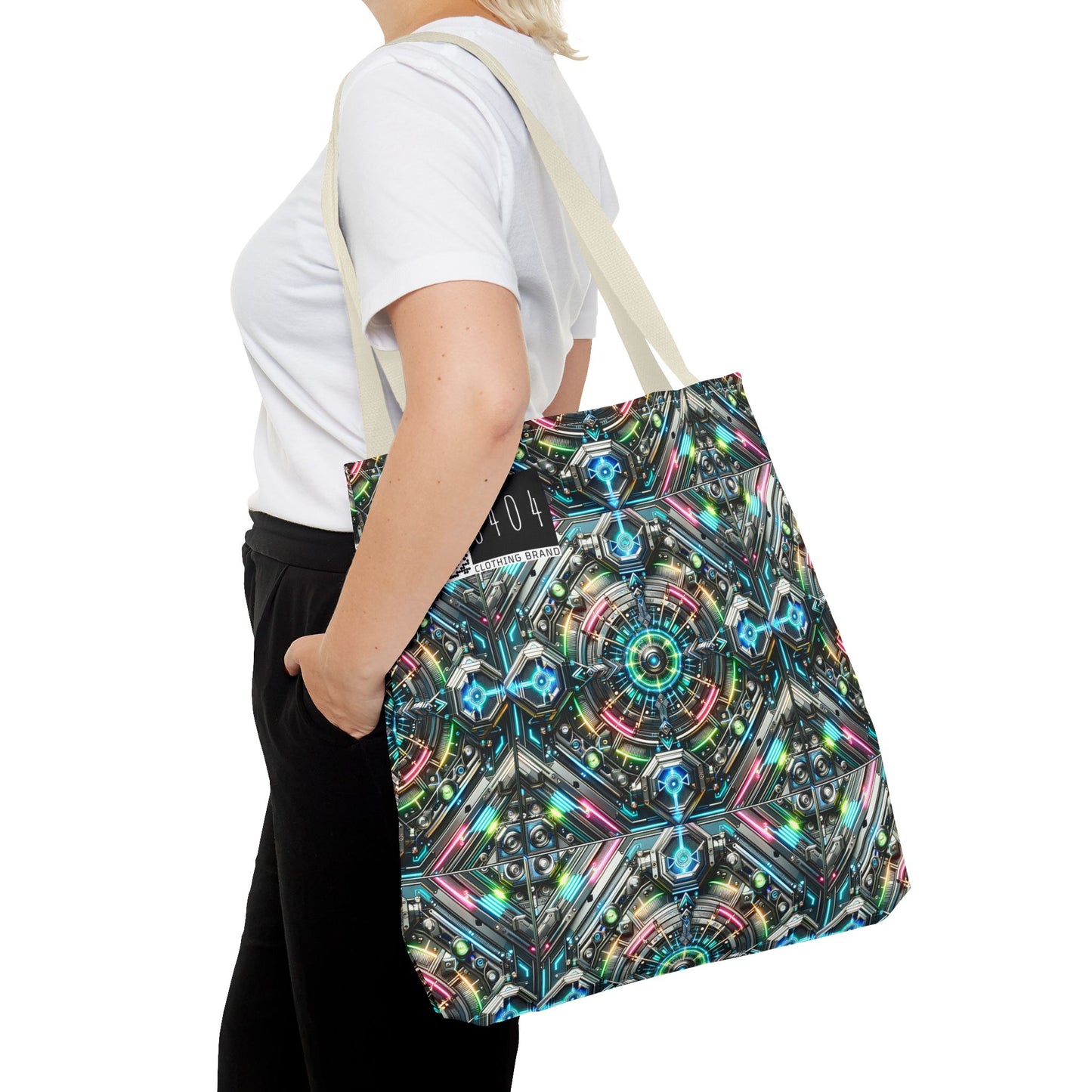 Tech-Infused Futurism Futuristic Tech Tote Bag - 8404 Design-53