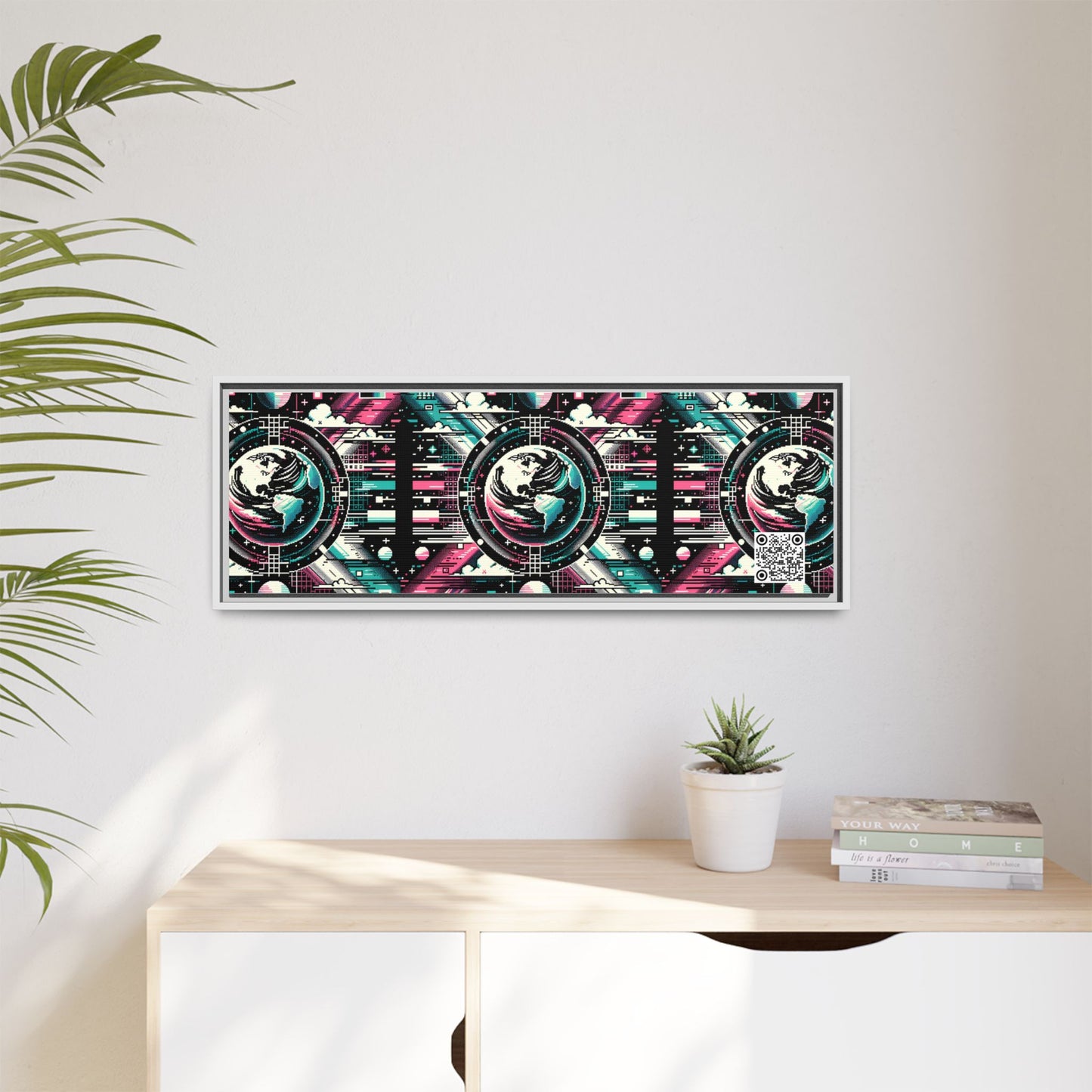 Digital Artistry Digital-native Streetwear Matte Canvas, Framed (multi-color) - 8404 Design-62 B