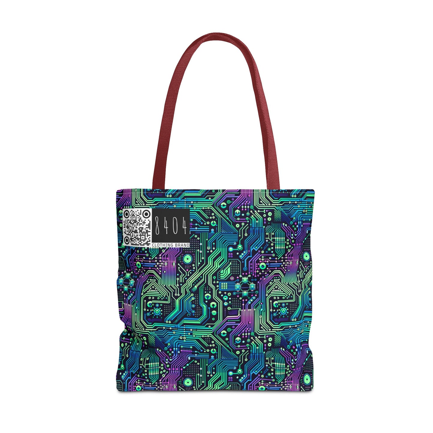 Tech-Infused Neon Tech-Forward Streetwear Tote Bag - 8404 Design-66