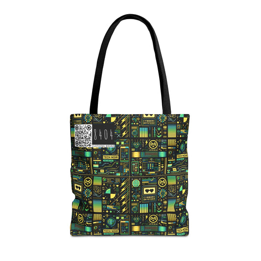 Digital Dystopia Tech Noir Tote Bag - 8404 Design-57