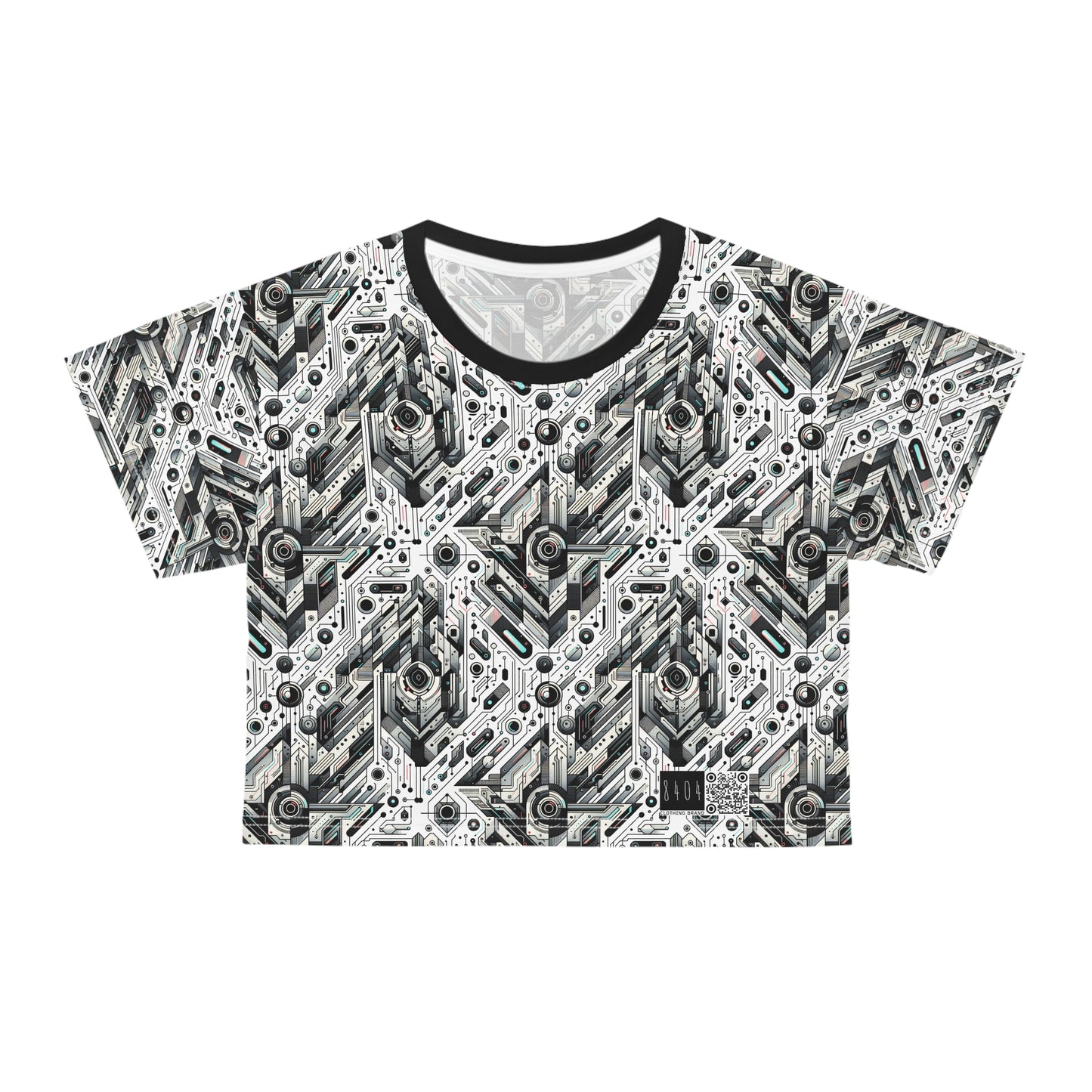 Tech-Infused Streetwear Tech-Forward Minimalism Crop Tee - 8404 Design-51