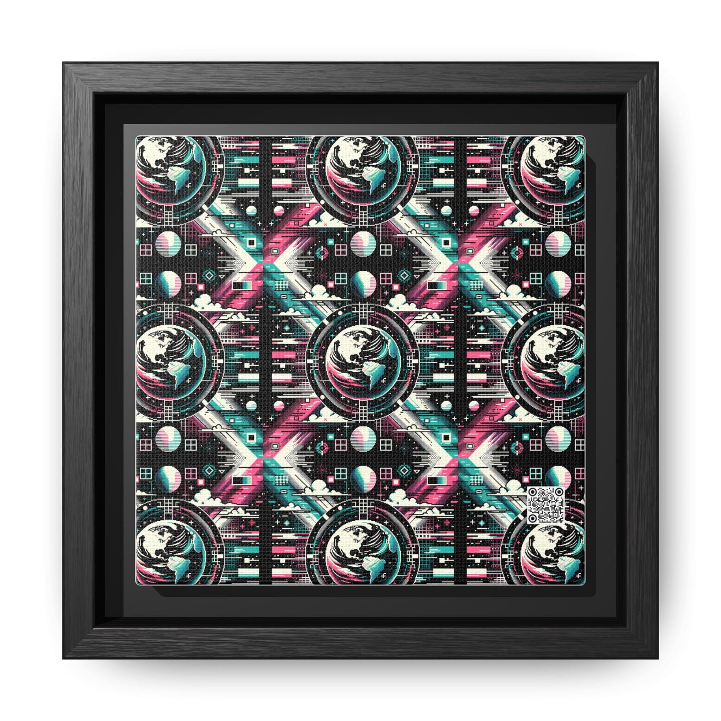 Digital Artistry Digital-native Streetwear Matte Canvas, Framed (multi-color) - 8404 Design-62 B