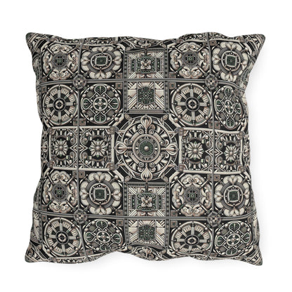 Cyber Garden Party Tech Garden Extravaganza Outdoor Pillow - 8404 Design-45