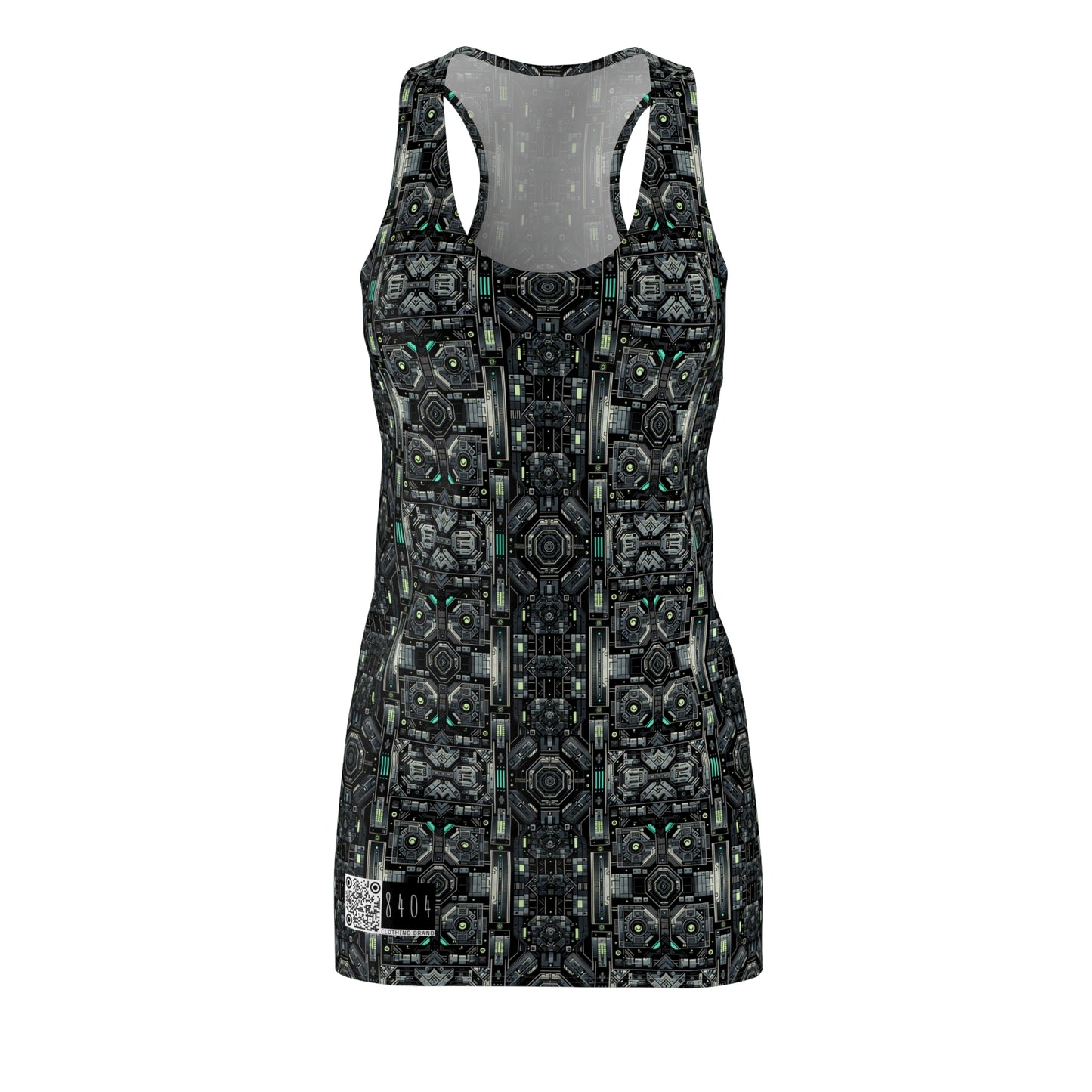 Tech Noir Tech-Forward Minimalism Women's Cut & Sew Racerback Dress - 8404 Design-52
