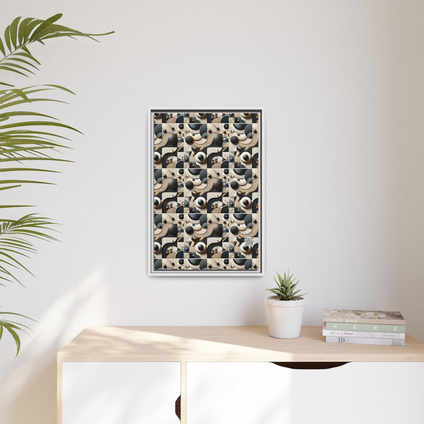 Tech-forward Luxe Streetwear Tech Luxe Fusion Matte Canvas, Framed (multi-color) - 8404 Design-71 B