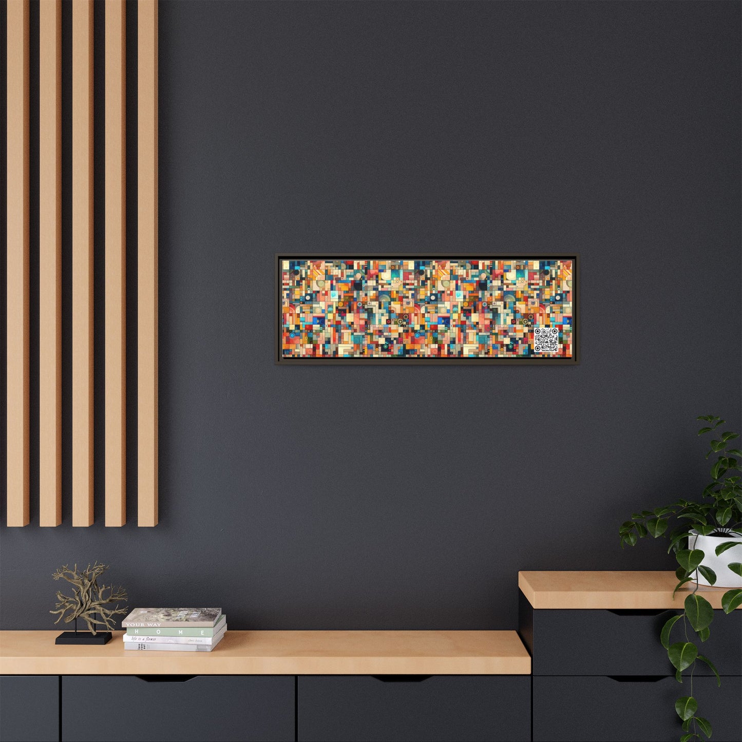 Digital Artistic Expression Artistic Streetwear Matte Canvas, Framed (multi-Color) - 8404 Design-46 B