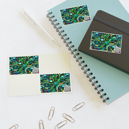 Digital Nomad Chic Cyberpunk Tech Sticker Sheets - 8404 Design-43