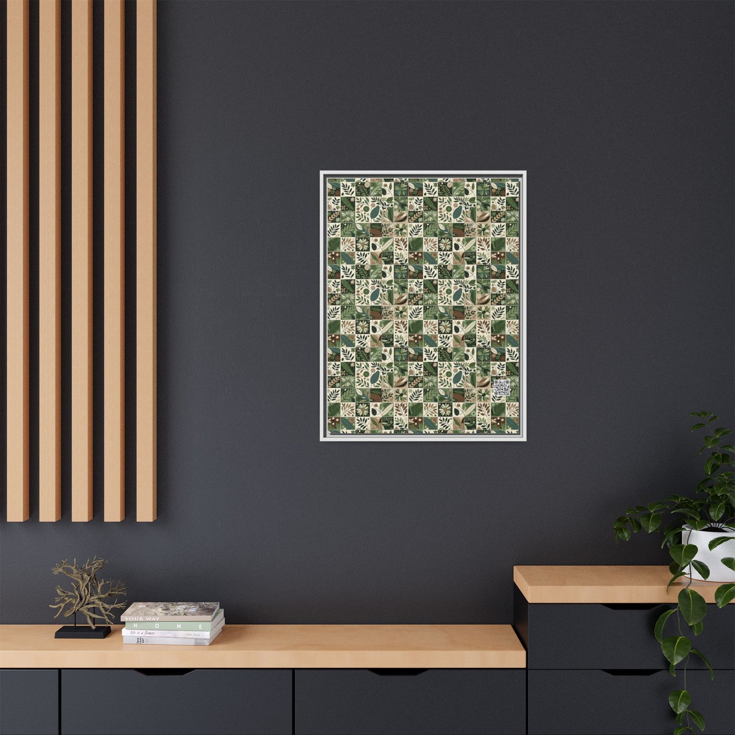 Streetwear Sustainability Environmentally Conscious Streetwear with a Natural Aesthetic Matte Canvas, Framed (multi-color) - 8404 Design-57 A