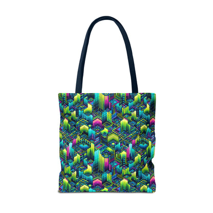 Tech-Infused Neon Tech-Forward Streetwear Tote Bag - 8404 Design-65