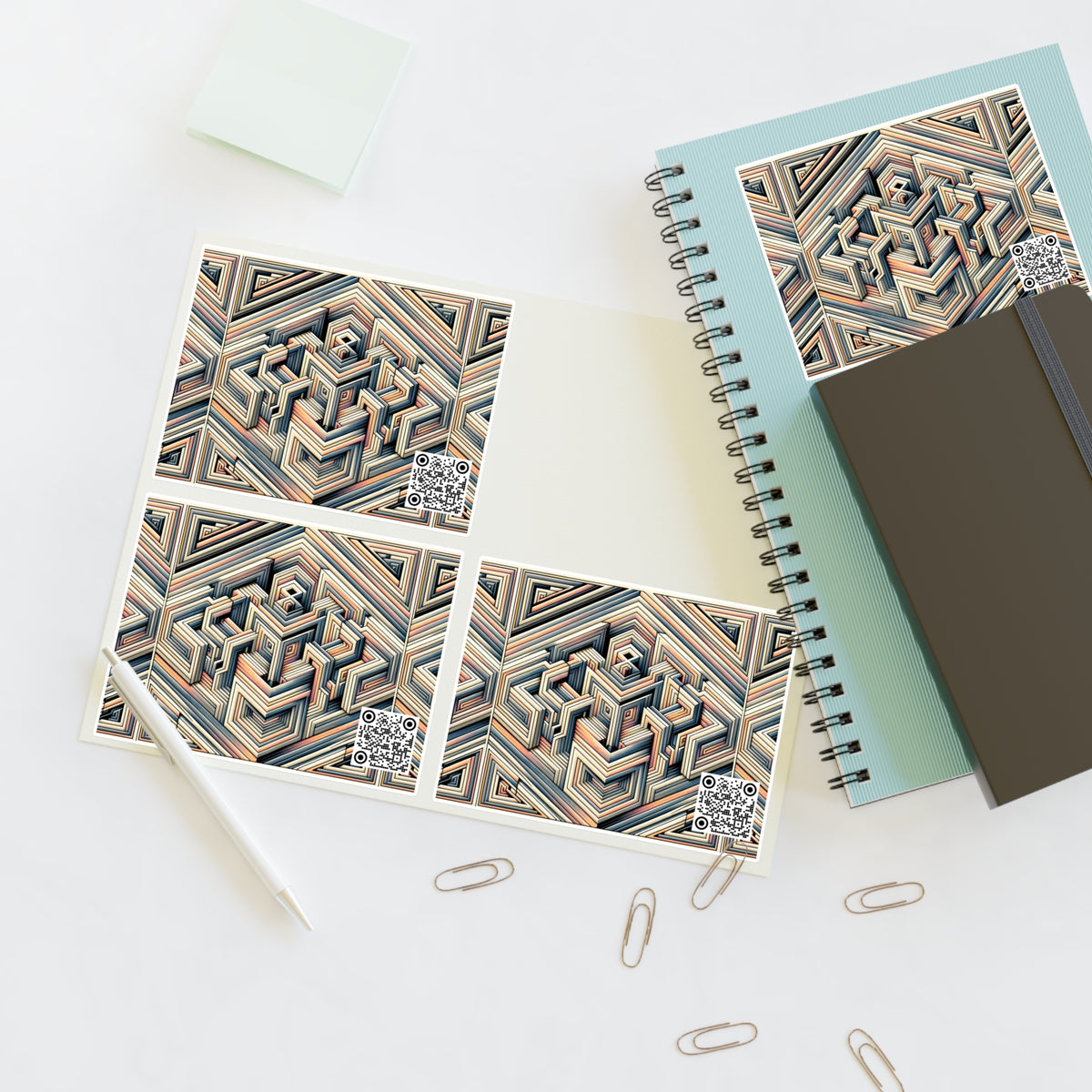 Tech Illusion Graphics Futuristic Artistry Sticker Sheet - 8404 Design-52