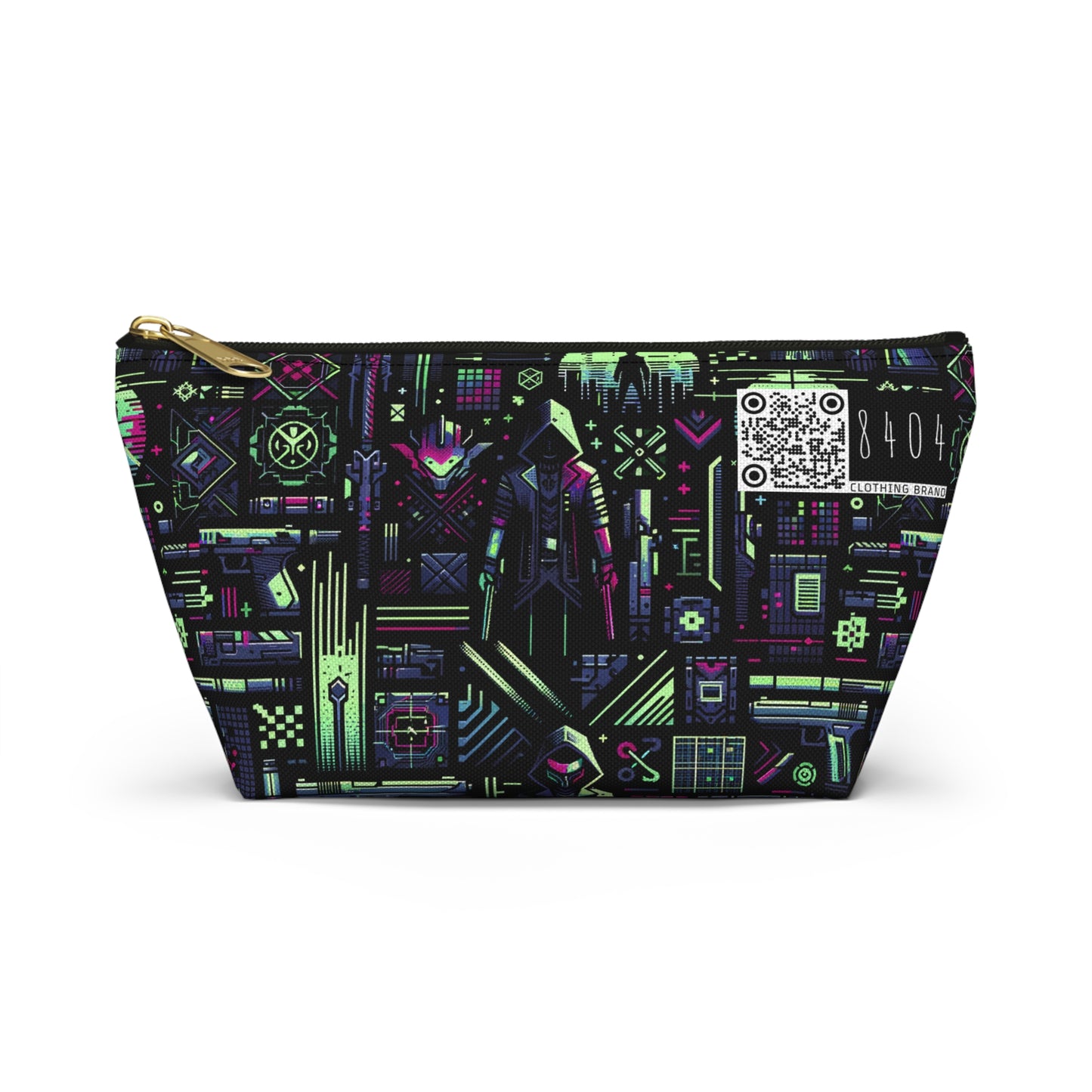 Tech Noir Futuristic Cyberpunk Accessory Pouch W T-Bottom - 8404 Design-63