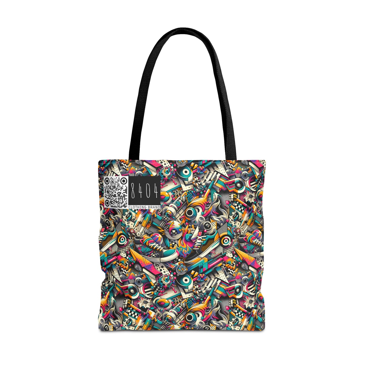 Urban Graffiti Fusion Eclectic Street Art Meets Modern Tech Culture Tote Bag - 8404 Design-55