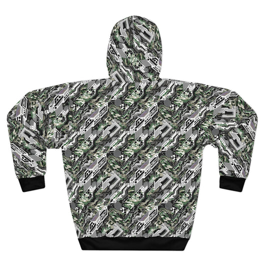 Tech Camo Fusion Tech-Forward Streetwear With a Futuristic Edge Pullover Hoodie - 8404 Design-46