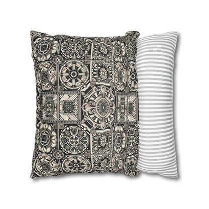 Cyber Garden Party Tech Garden Extravaganza Faux Suede Square Pillowcase - 8404 Design-45