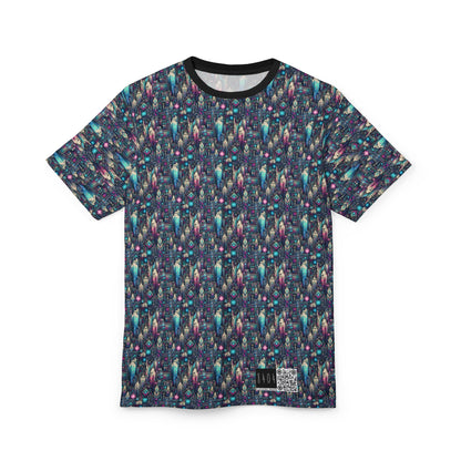 Digital Renaissance Tech-Forward Maximalism Unisex Cut & Sew Tee - 8404 Design-56