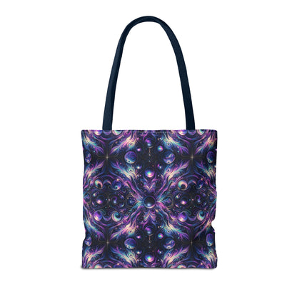 Galactic Hues Tech-Forward Cosmic Fusion Tote Bag - 8404 Design-41