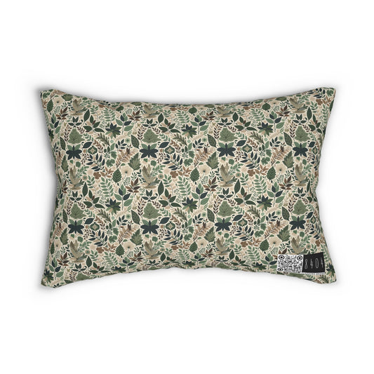 Streetwear Sustainability Environmentally Conscious Streetwear with a Natural Aesthetic Spun Polyester Lumbar Pillow - 8404 Design-57 S