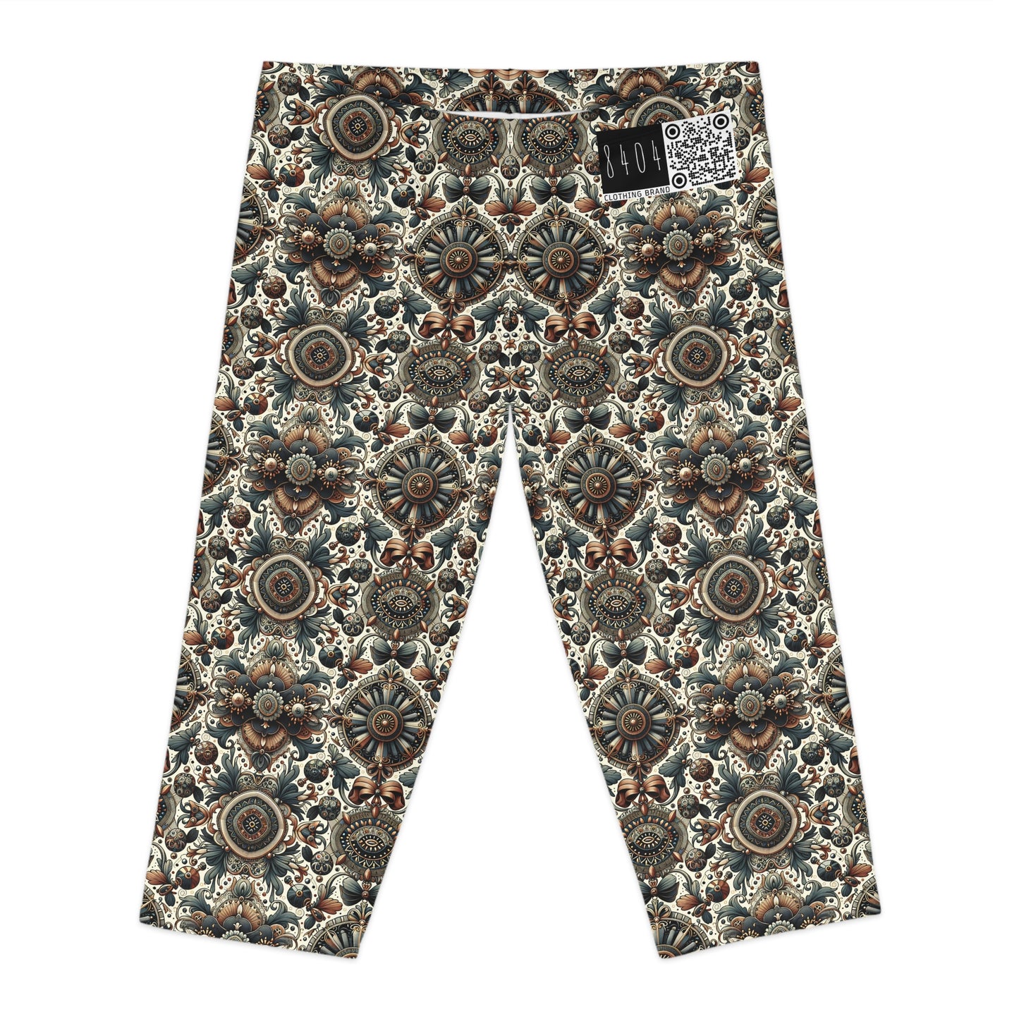 Neo-Dandyism Modern Dandy Streetwear Women's Capri Leggings - 8404 Design-51