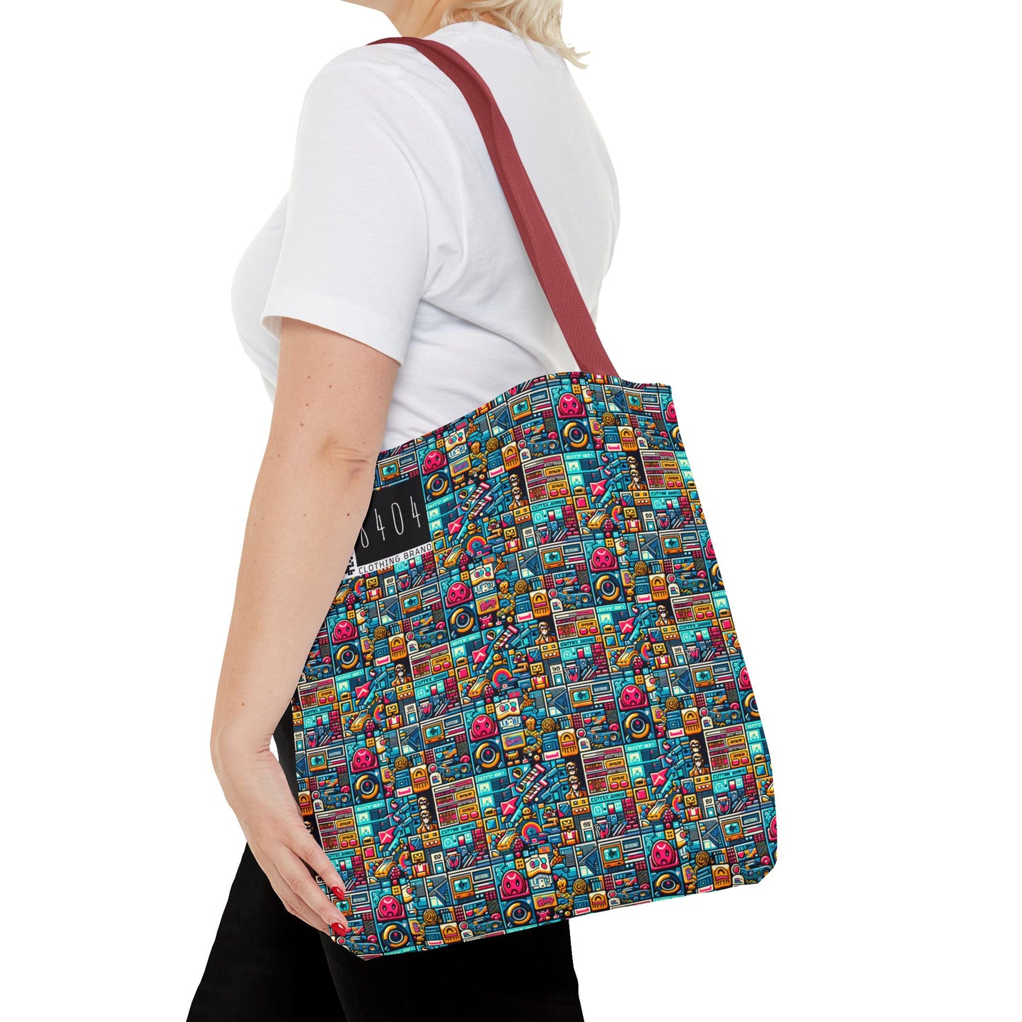 Digital Pop Culture Mashup Maximalist Pop Tote Bag - 8404 Design-47