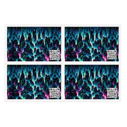 Tech Noir Graphics Cyberpunk Tech Aesthetic Sticker Sheets - 8404 Design-53