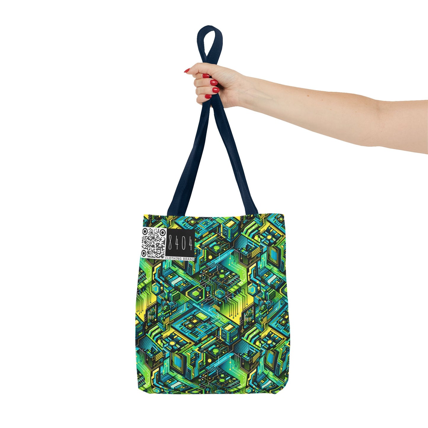 Tech-Infused Neon Tech-Forward Streetwear Tote Bag - 8404 Design-38