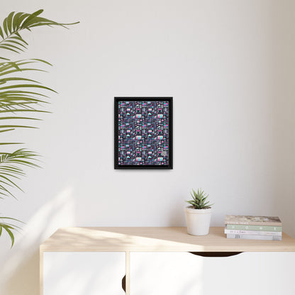 Digital Rebellion Youthful Streetwear with a Rebellious Digital Twist Matte Canvas, Framed (multi-color) - 8404 Design-71 A