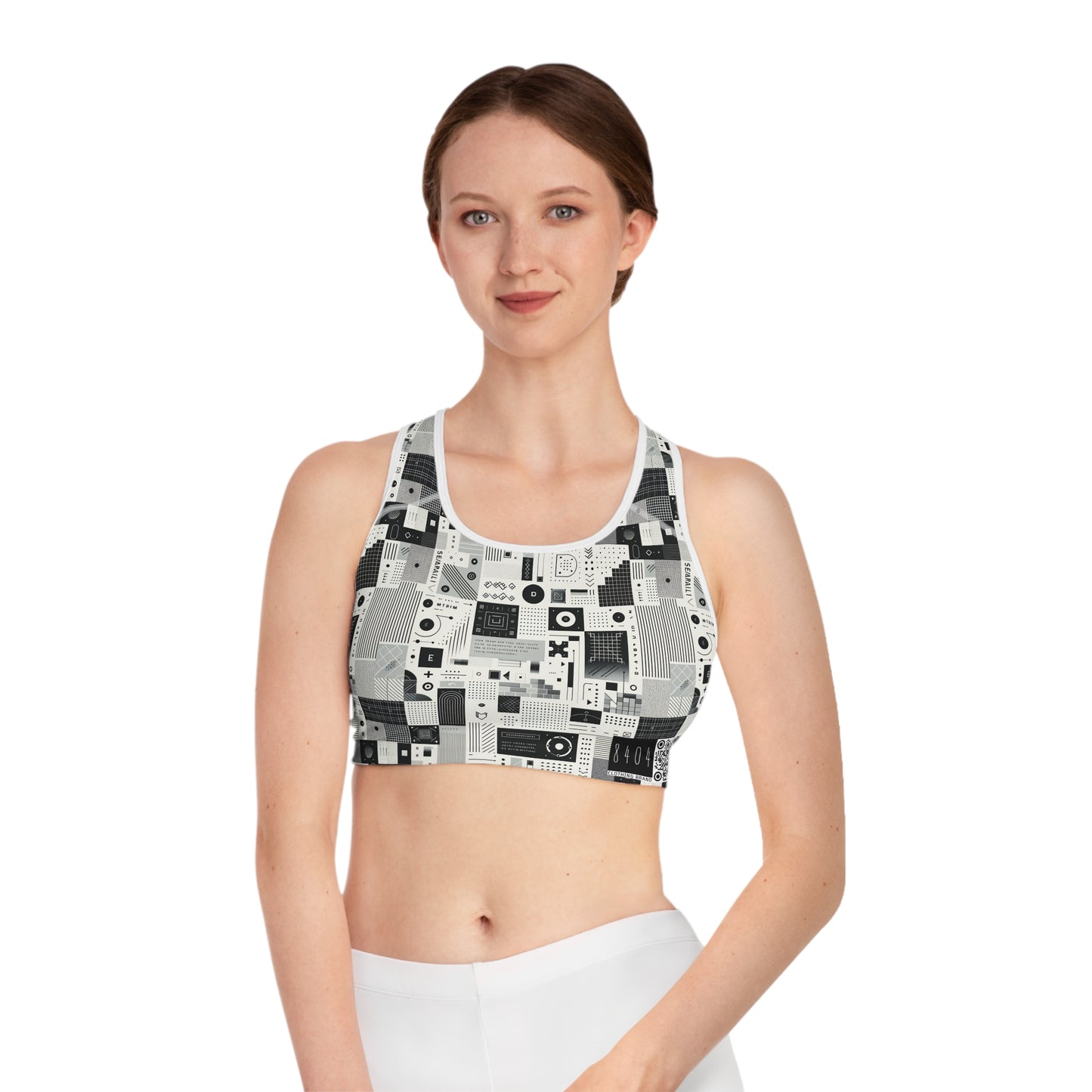 Digital Minimalism Minimalist Tech Sports Bra - 8404 Design-50