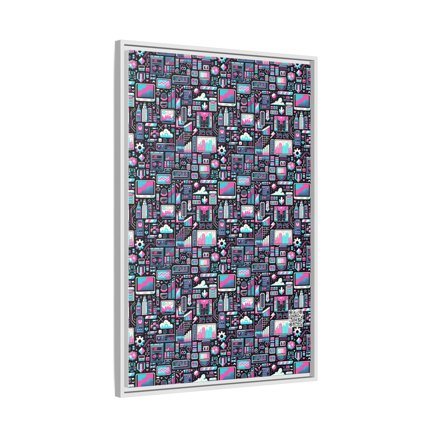 Digital Rebellion Youthful Streetwear with a Rebellious Digital Twist Matte Canvas, Framed (multi-color) - 8404 Design-71 A