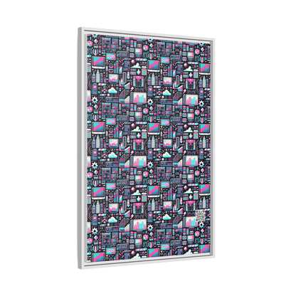 Digital Rebellion Youthful Streetwear with a Rebellious Digital Twist Matte Canvas, Framed (multi-color) - 8404 Design-71 A