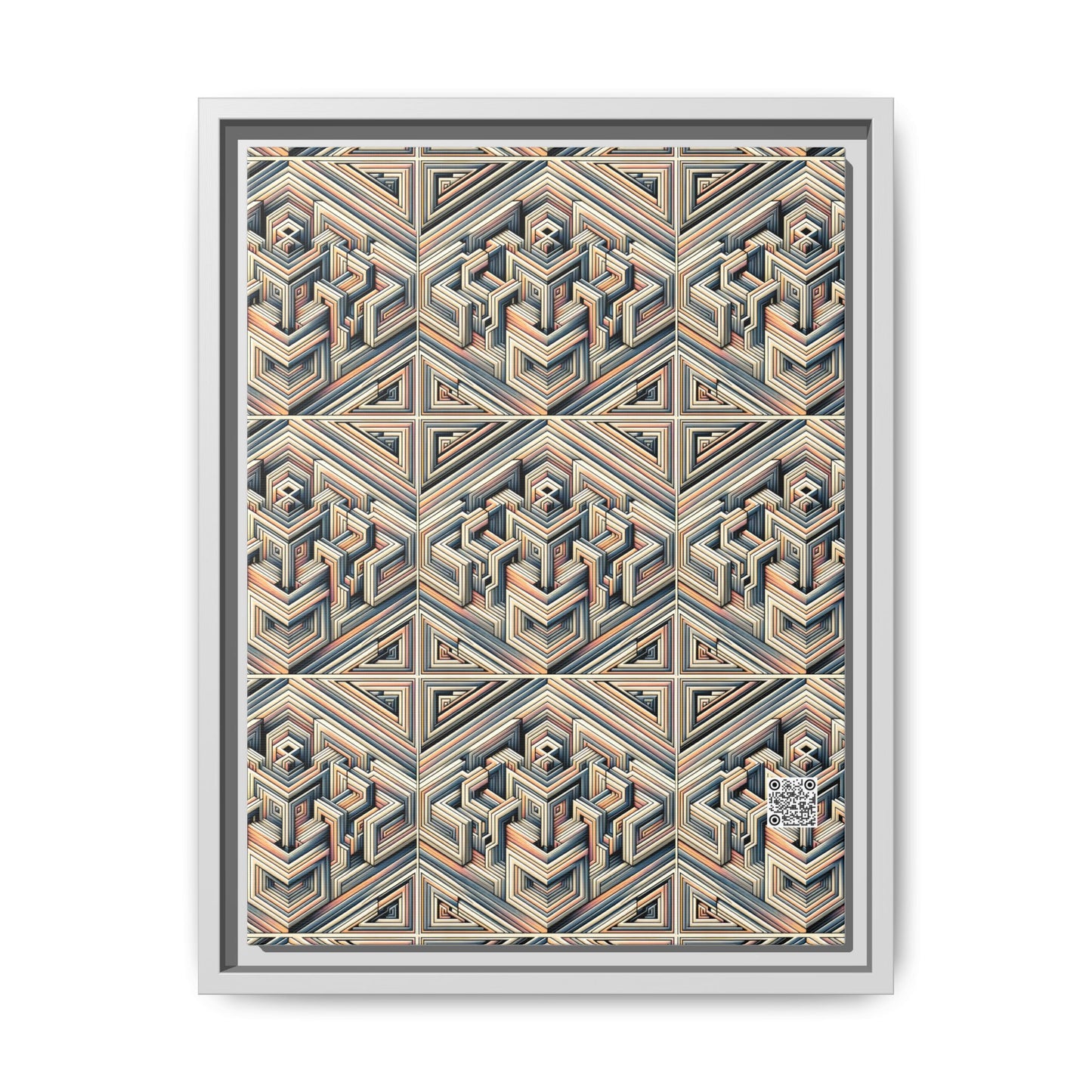 Tech Illusion Graphics Futuristic Artistry Matte Canvas, Framed (multi-color) - 8404 Design-52 A