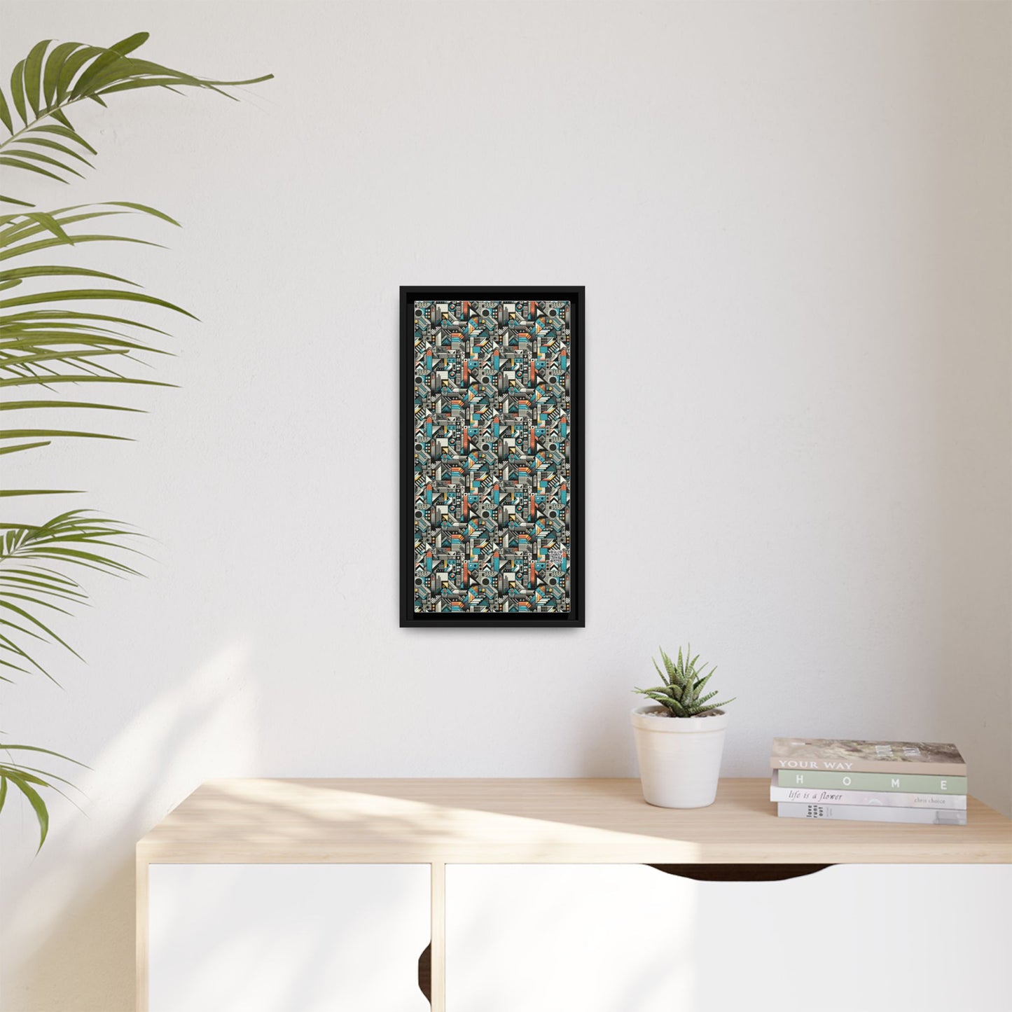 Digital Street Art Urban Street Style Matte Canvas, Framed (multi-color) - 8404 Design-81 B