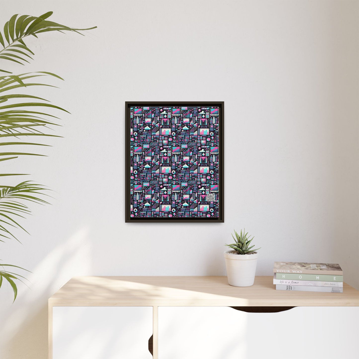 Digital Rebellion Youthful Streetwear with a Rebellious Digital Twist Matte Canvas, Framed (multi-color) - 8404 Design-71 A