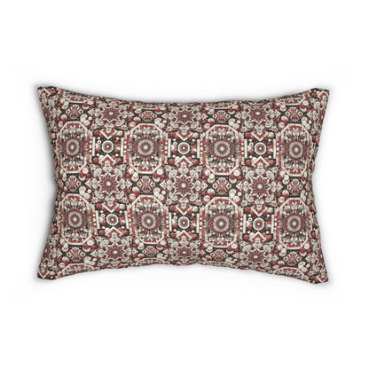 Neo Jomon Sculptural Aesthetics Artisanal Streetwear Spun Polyester Lumbar Pillow - 8404 Design-55 S