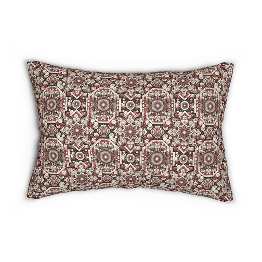 Neo Jomon Sculptural Aesthetics Artisanal Streetwear Spun Polyester Lumbar Pillow - 8404 Design-55 S