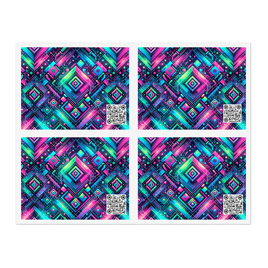 Tech-Infused Graphics Tech-Forward Streetwear Sticker Sheets - 8404 Design-52