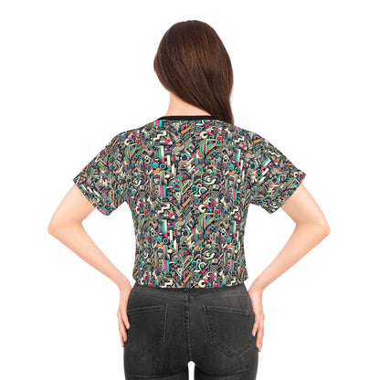 Digital Street Art Urban Street Style Crop Tee - 8404 Design-74