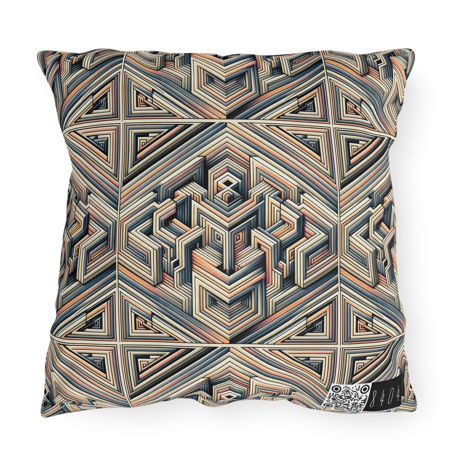 Tech Illusion Graphics Futuristic Artistry Outdoor Pillow - 8404 Design-52