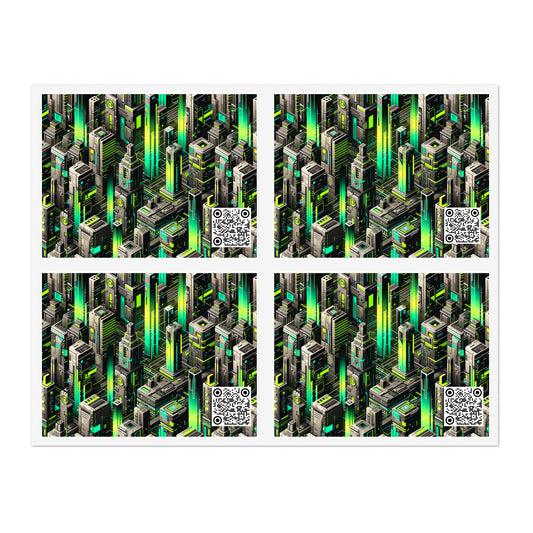 Digital Rebellion Tech-Forward Streetwear Sticker Sheets - 8404 Design-63