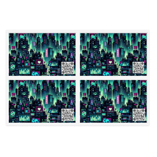 Tech Noir Graphics Futuristic Cyberpunk Sticker Sheets - 8404 Design-52