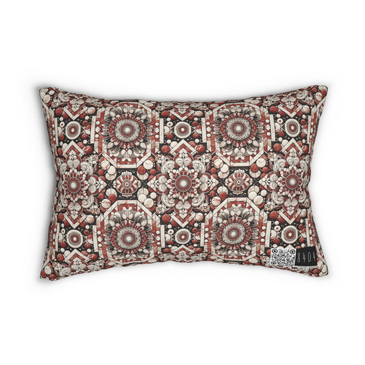 Neo Jomon Sculptural Aesthetics Artisanal Streetwear Spun Polyester Lumbar Pillow - 8404 Design-55 B